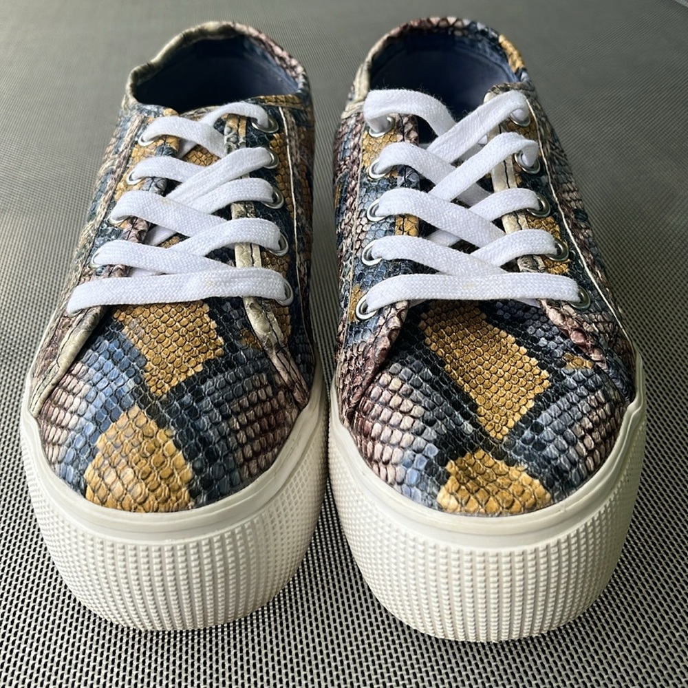 Steve Madden EMMI Low 2" Platform Sneaker women shoes pythons Snake size 7M